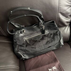 Coach Black Leather Shoulder Bag